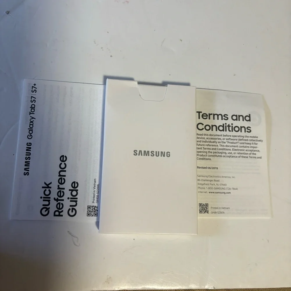 SAMSUNG GALAXY Tab S7 NEW EMPTY BOX WITH KEY & paperwork Gift box